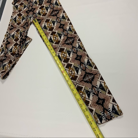 Fancy fans patterned leggings one size NEW - Picture 4 of 5